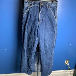 Fleece Inner Lined Thermal Winter Blue Jeans